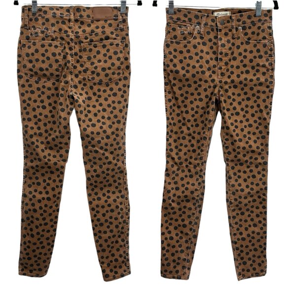Madewell 10" High Rise Skinny Polka Dot Ankle Jeans Size 27 - Picture 5 of 5